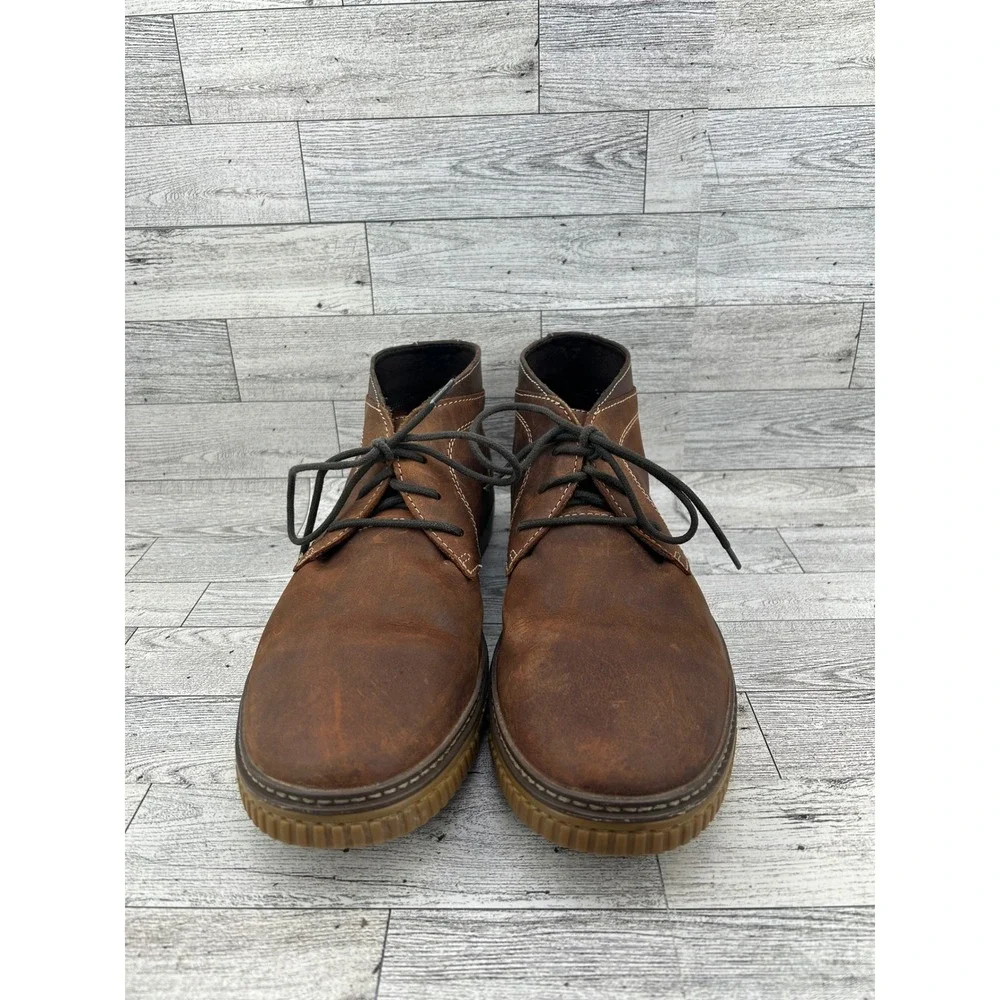 Johnston & Murphy Mens Brown Leather Chukka Boots Lace Up Shoes Size‎ 10.5